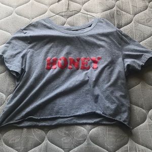 shirt with honey on it crop top